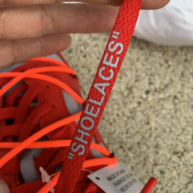 off white x dunk low university red
