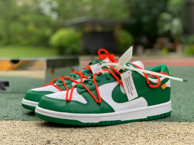 Off-White x Dunk Low 'Pine Green' - WellKicks.com