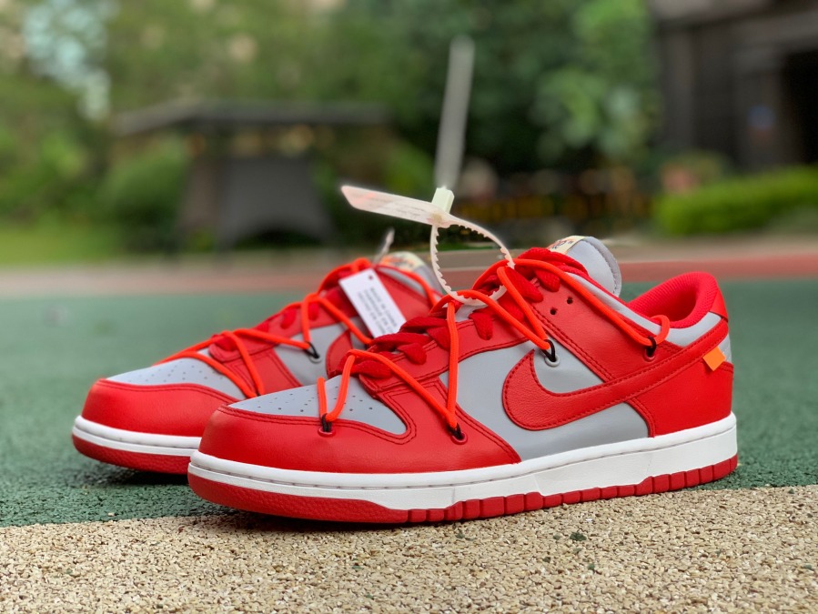 dunk x off white red