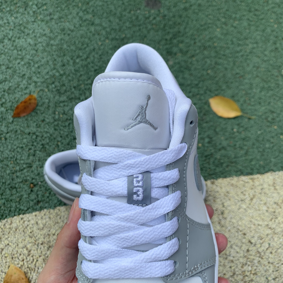 jd 1 low white wolf grey
