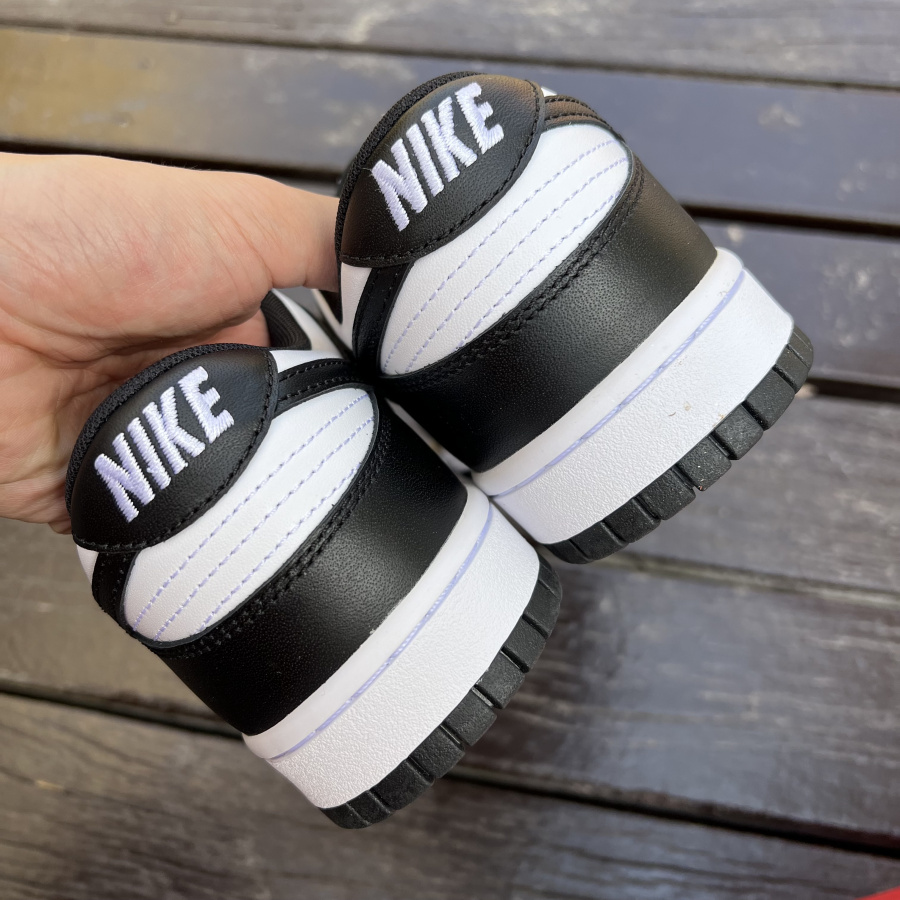 dunk low black white stock x