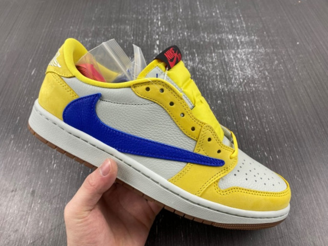 Travis Scott x Air Jordan 1 Low OG 'Canary' - WellKicks.com